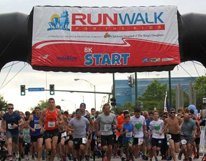 Starting line of a charity run/walk 5K